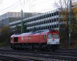 Crossrail Benelux NV/238102/die-class-66-de6312-alix-von Die Class 66 DE6312 'Alix' von Crossrail rangiert in Aachen-West bei netten Novemberwetter am 25.11.2012.