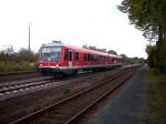 munster/35250/928-645-auf-dem-neuen-gleis 928 645 auf dem neuen Gleis 2 richtung Soltau. (18.10.2009)