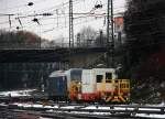 br-223-er-20/239811/ein-nachschuss-von-der-lok-siemens Ein Nachschuss von der Lok Siemens PCW7 ER20-2007 rangiert in Aachen-West mit einem Containerwagen bei Starken Schneeregen am 9.12.2012. 