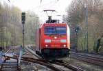 BR 185/187836/185-275-5-von-railion-kommt-als 185 275-5 von Railion kommt als Lokzug aus Aachen-West in Richtung Herzogenrath,Neuss und fhrt durch Kohlscheid am 29.3.2012.