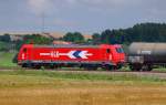 BR 185/33516/185-605-3-hgk-2063-aufgenommen-auf 185 605-3, HGK 2063, aufgenommen auf der Strecke Augsburg-Ulm, kurz vor Mindelaltheim, am 06.08.09.
