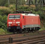 BR 189/41264/189-005-2-poltert-am-280809-lz 189 005-2 poltert am 28.08.09 Lz durch Hamburg-Veddel Richtung Norden.