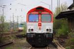 Crossrail/194381/die-class-66-de6301-debora-von Die Class 66 DE6301 'Debora' von Crossrail steht auf dem abstellgleis in Aachen-West an der Laderampe am 28.4.2012.