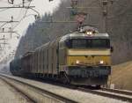 363/147761/363-009-war-am-17022009-mit 363 009 war am 17.02.2009 mit ihrem Gterzug bei Race in Fahrtrichtung Pragersko die letzte Vertreterin der Baureihe 363 im JZ-Lack.
